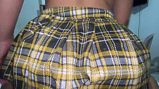 My stepsister seduces me with her sexy skirt