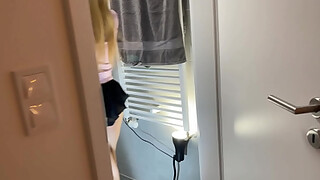 Handjob Challenge with a Twist in Sexy Satin Nighties to play Mini Golf to Stroke a Cock