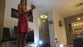 Handjob Challenge with a Twist in Sexy Satin Nighties to play Mini Golf to Stroke a Cock