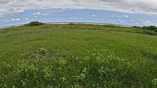 Naughty Nicoly seduces a fireman on the beach and sits on his dick in the middle of the woods