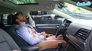 Camsoda - Cock Flash ! MILF Catches Young Guy Jerking Off In Public And Helps Him Cum