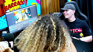 Ruan couldn't hold back and caught Bruna Lambertini naked in a hot way, how hot! - Podcast Pápum no Barraco!