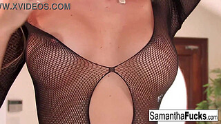 Samantha shows her amazing big tits