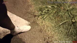 Married woman goes out on the street and a stranger with a huge cock fucks her so hard that she forgot her husband was filming