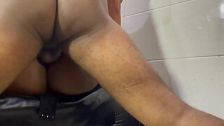 Step sister got caught peeping her step brother in the bathroom