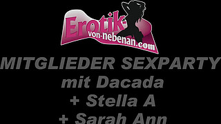 German amateur sex party with lots of sperm and insemination