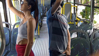 Student being groped on the bus in public!