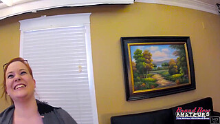 Redhead Cutie Carolyn Deep Fingers Her Pussy And Deepthroats A Hard Cock!