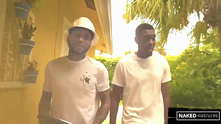 Pawg Cheating Whore wife fucks 2 big dick contractors while her husband is at work