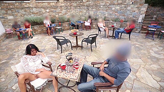 PUBLIK EXTREM! I PULLED OUT HIS GIANT COCK IN RESTAURANT...