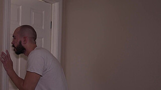 Ebony babe catches roommate spying