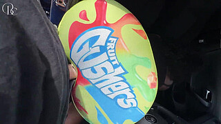 Big Ass Ebony Gets Fucked Through a Hole in Her Tight Shorts on Her Way to the Car Wash