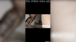 Dirty black doorman broke my ass with his huge cock on the building's stairs, filling my mouth with milk!