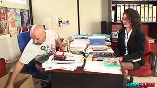 Mature mom gets fucked in the ass at a job interview