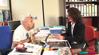 Mature mom gets fucked in the ass at a job interview