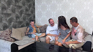 Picked up a cute girl on the street and fucked her in the ass with friends