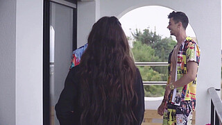 Oral, vaginal, and moaning sex in a very hot foursome on my balcony