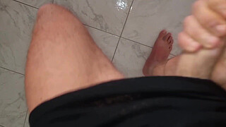 OPEN YOUR LEGS AND START TOUCHING IT | CUMSHOT AFTER A LONG HANDJOB FOR MY BEST FRIEND'S WIFE - HUGE COCK AND SO MUCH CUM FOR THE SLUT