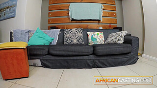 Skinny Ebony Model Banged Rough By White Producer At Lingerie Photoshoot