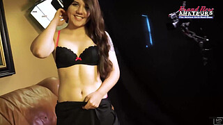 Hot Brunette Coed Emma W Gives A Footjob While Deep Fingering Her Pussy!