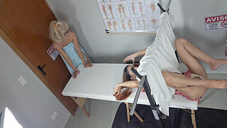 Stepmother takes naughty stepdaughter to the gynecologist!