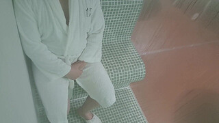 Slut wife fucks stranger at the sauna