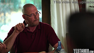 Evil big ass stepsister annoys her wimp stepbro into pounding her