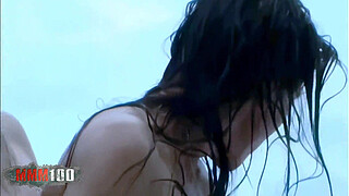 Clara and Barbara-nux Blonde and Brunette Babes in a Wild Beach Threesome with Terry Kemaco