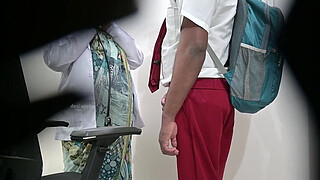 student cock checkup done by a doctor in clinic