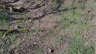 Lara seduces a stranger in the woods and takes him in her mouth