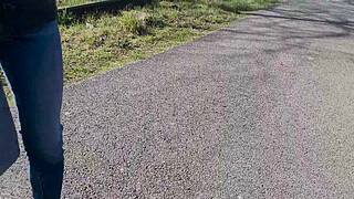 Lara seduces a stranger in the woods and takes him in her mouth