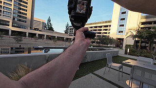 Young Black Babe with Big Tits Fucks Street Photographers Huge Dick Covered in Facial Cumshots and Piss when he tricks her into Photo Shoot VS World Biggest Cock