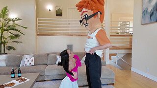 German Gal Cara Mella’s Footjob and Facial Bash