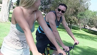 Blonde Girl with big natural saggy Tits and Ass Pickup for Hard Fuck and get intense Squirt Orgasm