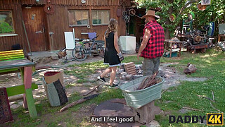 DADDY4K. Surprise sex with StepDaddy’s huge cock while the boyfriend is fixing the floor