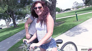 Redhead small Tits PAWG Girl Savannah Fox Pick Up and seduce to First Time Hard Casting Fuck