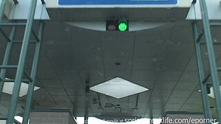 Dildo Masturbation In Convertible