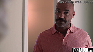 Petite blonde teen gets her tight pussy railed hardcore by her big cock stepdad