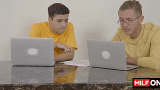 Stunning big tit mature hotties fucking boy for his huge fresh hard dick