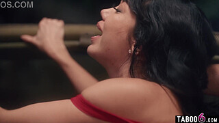 Cuckold in public with a random guy while sucking off her husband