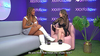 LATINA MILF Carla Morelli has HARD SEX with Maxx Betancur and almost gets out of control with interviewer Dani Ortiz - XXXfollow session #9