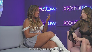 LATINA MILF Carla Morelli has HARD SEX with Maxx Betancur and almost gets out of control with interviewer Dani Ortiz - XXXfollow session #9