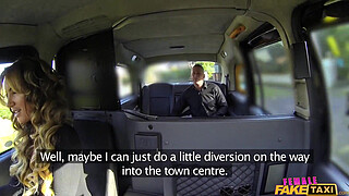 Female Fake Taxi - Taxi customer gets a rimjob from a sexy MILF on the backseat