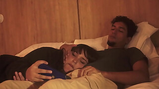 Watching Netflix with my stepbrother, I lay on his legs and he took out his penis to put it in my mouth.