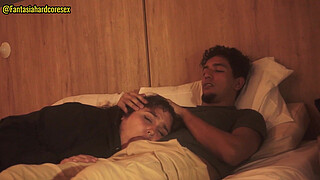 Watching Netflix with my stepbrother, I lay on his legs and he took out his penis to put it in my mouth.