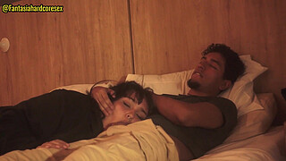 Watching Netflix with my stepbrother, I lay on his legs and he took out his penis to put it in my mouth.