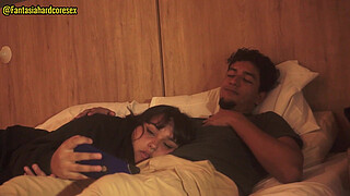 Watching Netflix with my stepbrother, I lay on his legs and he took out his penis to put it in my mouth.