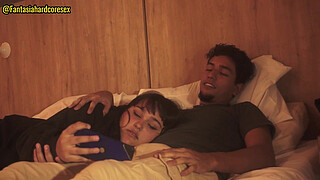 Watching Netflix with my stepbrother, I lay on his legs and he took out his penis to put it in my mouth.