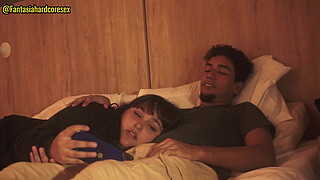 Watching Netflix with my stepbrother, I lay on his legs and he took out his penis to put it in my mouth.