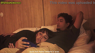 Watching Netflix with my stepbrother, I lay on his legs and he took out his penis to put it in my mouth.